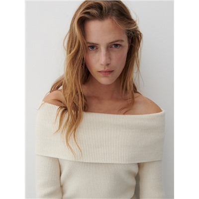 Pullover aus geripptem Strickstoff