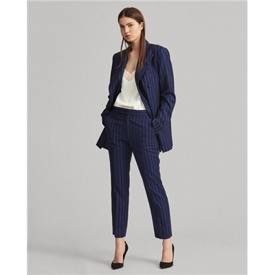 Pinstripe Wool Skinny Pant