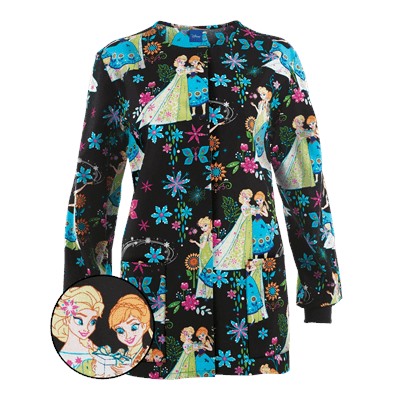 Cherokee Tooniforms Frozen Fever Warm-Up Scrub Jacket