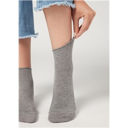Kurze Baumwollsocken ohne Rand