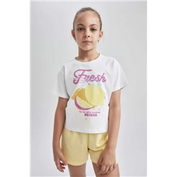 Kız Çocuk Regular Fit Kısa Kollu Tişört
