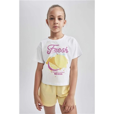 Kız Çocuk Regular Fit Kısa Kollu Tişört