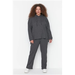 Trendyol Curve Antrasit Örme Alt-Üst Takım TBBAW23CP00016