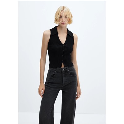 Jeans balloon tiro alto