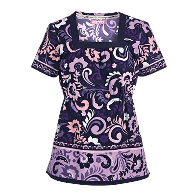 koi Scrubs Penny Lane Print Top
