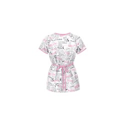 UA News Worthy White Mock Wrap Scrub Top