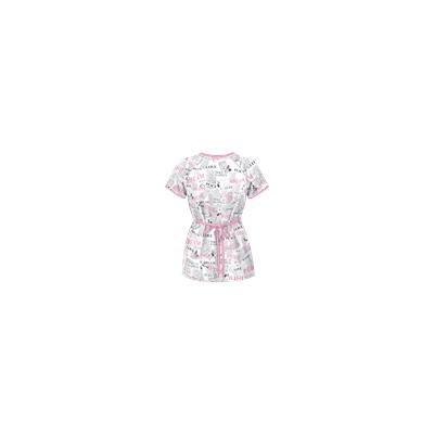 UA News Worthy White Mock Wrap Scrub Top