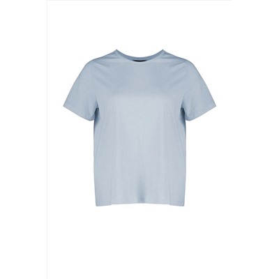 Mavi Regular Fit Basic Bisiklet Yaka %100 Pamuk Örme Büyük Beden T-Shirt TBBSS22TS0733