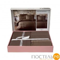Постельное белье "Карвен" DELUXE DARK ранфорс 1,5 спальн (Elegant Brown)