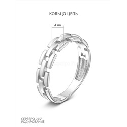 Кольцо из серебра родированное 925 пробы 10-1349