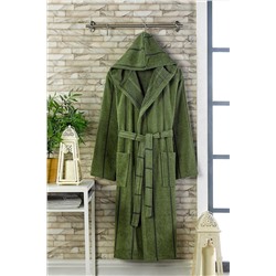 Sedona Pamuklu Kadife Kapüşonlu Unisex Bornoz SED0000012