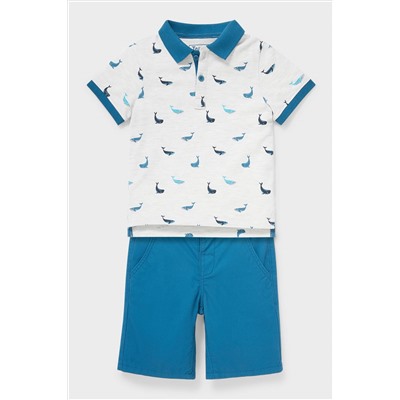 Set - Poloshirt und Shorts - Bio-Baumwolle