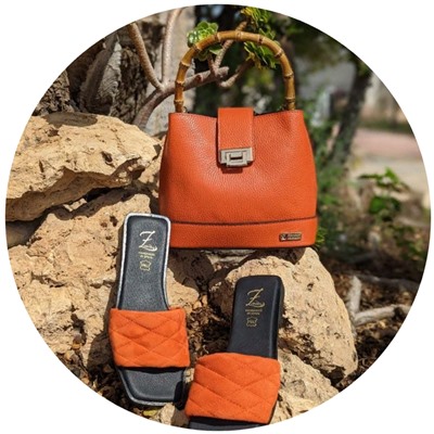 Ab.Zapatos 3420 MANDARINA+Ab.Zapatos PELLE Bambu (630) naranja АКЦИЯ