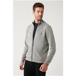 Avva Erkek Gri Soft Touch Dik Yaka Standart Fit Normal Kesim Sweatshirt A32y1203 A32Y1203
