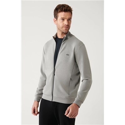 Avva Erkek Gri Soft Touch Dik Yaka Standart Fit Normal Kesim Sweatshirt A32y1203 A32Y1203