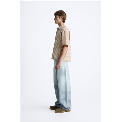 CAMISA CROPPED FIT CUADROS