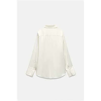 ZW COLLECTION SATIN SHIRT WITH POCKETS
