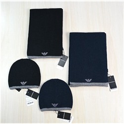 Мужской зимний шерстяной вязаный комплект из двух предметов  EMPORIO ARMAN*I