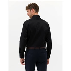 Siyah Regular Fit Uzun Kollu Klasik Gömlek