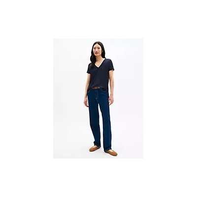 Relaxed Fit Drapey V-Neck T-Shirt