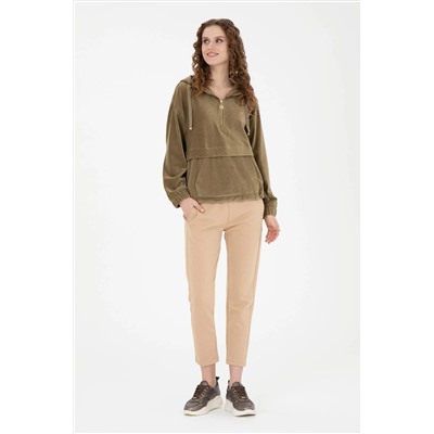 Kadın Haki Sweatshirt