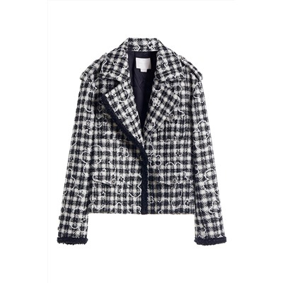 Chaqueta de lana Blanco y negro