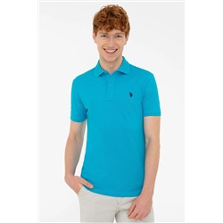 Erkek Petrol Polo Yaka Basic T-Shirt