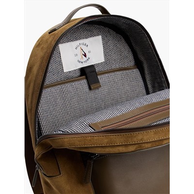 Tonal Suede and Leather Backpack