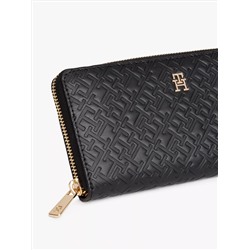 Embossed Allover Monogram Large Wallet