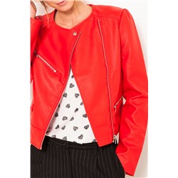 Chaqueta biker Rojo