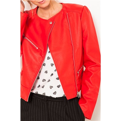 Chaqueta biker Rojo