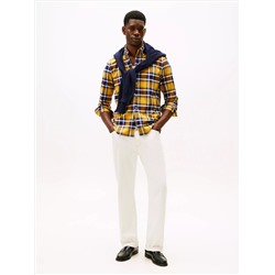 Regular Fit Plaid Stretch Oxford Shirt