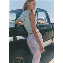 Jeans capri rayas