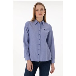 U.S. Polo Assn., Kadın Saks Uzun Kollu Basic Gömlek 50297002-VR045