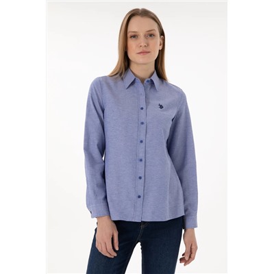 U.S. Polo Assn., Kadın Saks Uzun Kollu Basic Gömlek 50297002-VR045