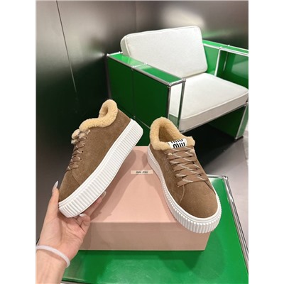 Женские теплые кроссовки на платформе  Mi*u Mi*u