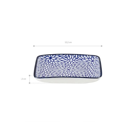 Rêve Bleu Drancy New Bone China Kare Tabak