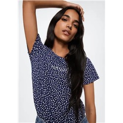 Camiseta estampada logo bordado