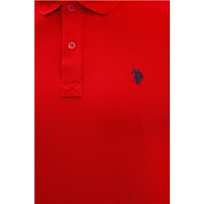 Erkek Kırmızı Polo Yaka Basic T-Shirt