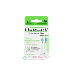 Fluocaril Brosse à Dents Interdental PRO Système Interchangeable Medium Kit de Recharge