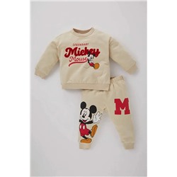 Defacto Erkek Bebek Disney Mickey & Minnie Sweatshirt Eşofman Altı 2'li Takım B9152A5BG286mc
