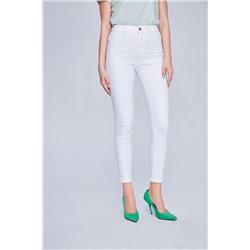 Vaquero slim fit 7/8 Blanco