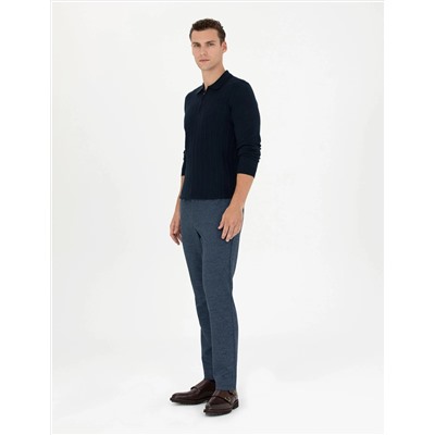 Lacivert Ekstra Slim Fit Kumaş Pantolon