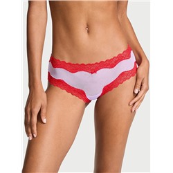 Tease Mesh Lace-Trim Cheeky Panty