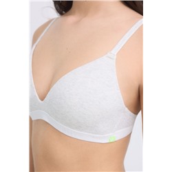 Sujetador triangular relleno fijo gris