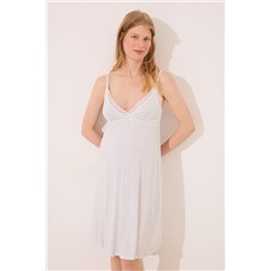 Camisón corto "maternity" viscosa gris