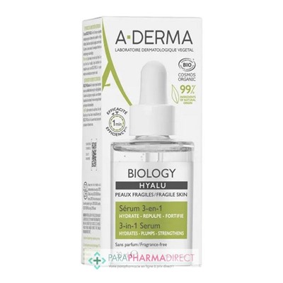 A-Derma Biology Hyalu Sérum 3-en-1 BIO 30 ml