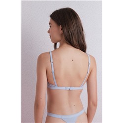 Sujetador triangular relleno fijo azul