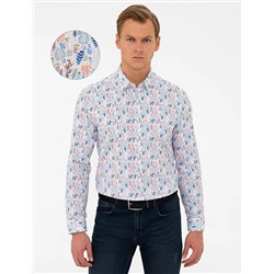 Çok Renkli Slim Fit Uzun Kollu Gömlek