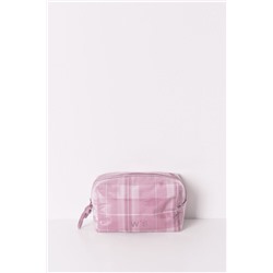 Neceser mediano estampado cuadros rosa